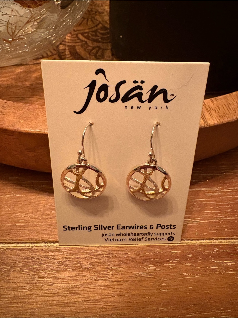 Two-Tone Sterling Silver and Gold Drop Earrings - Gold